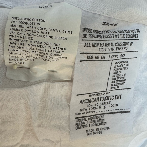 “American Pacific” Amanda’s Fan pattern. Hand stitched sham. - Picture 5 of 6